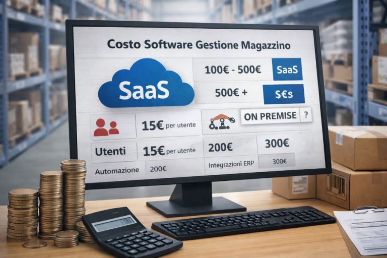 costo software gestione magazzino WMS dashboard logistica