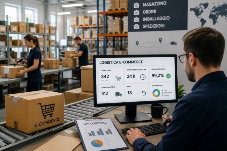 gestione logistica e-commerce con magazzino e spedizioni