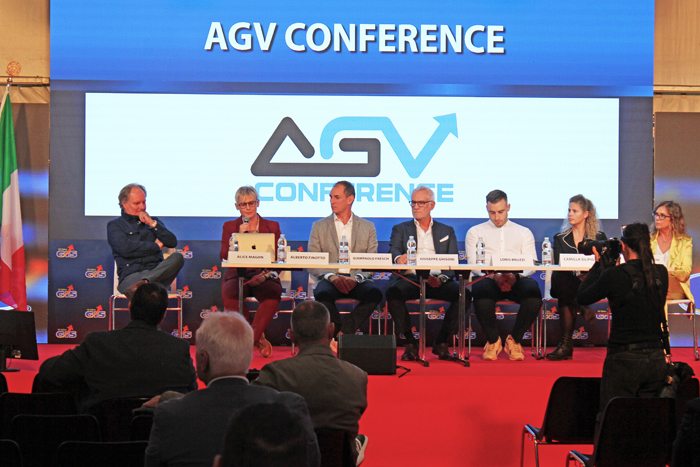 La presentazione di AGV Expo durante GIS 2025. Foto stampa Mediapoint & Exhibitions / SE10 PR.