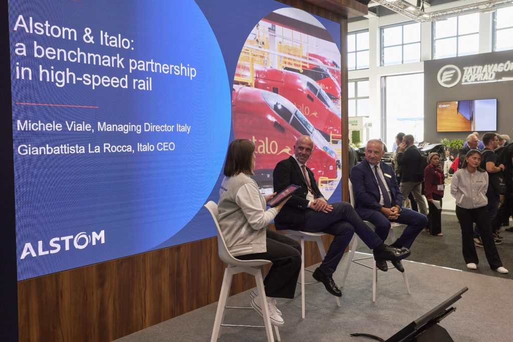 L’incontro Alstom-Italo a InnoTrans 2026. Foto fornita dall’ufficio stampa Alstom.