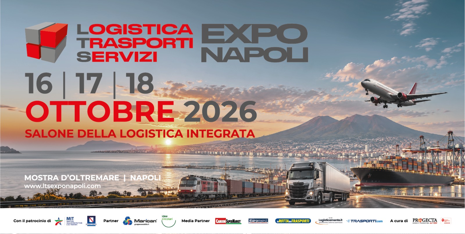 Grafica LTS Expo Napoli 2026, dal 16 al 18 ottobre